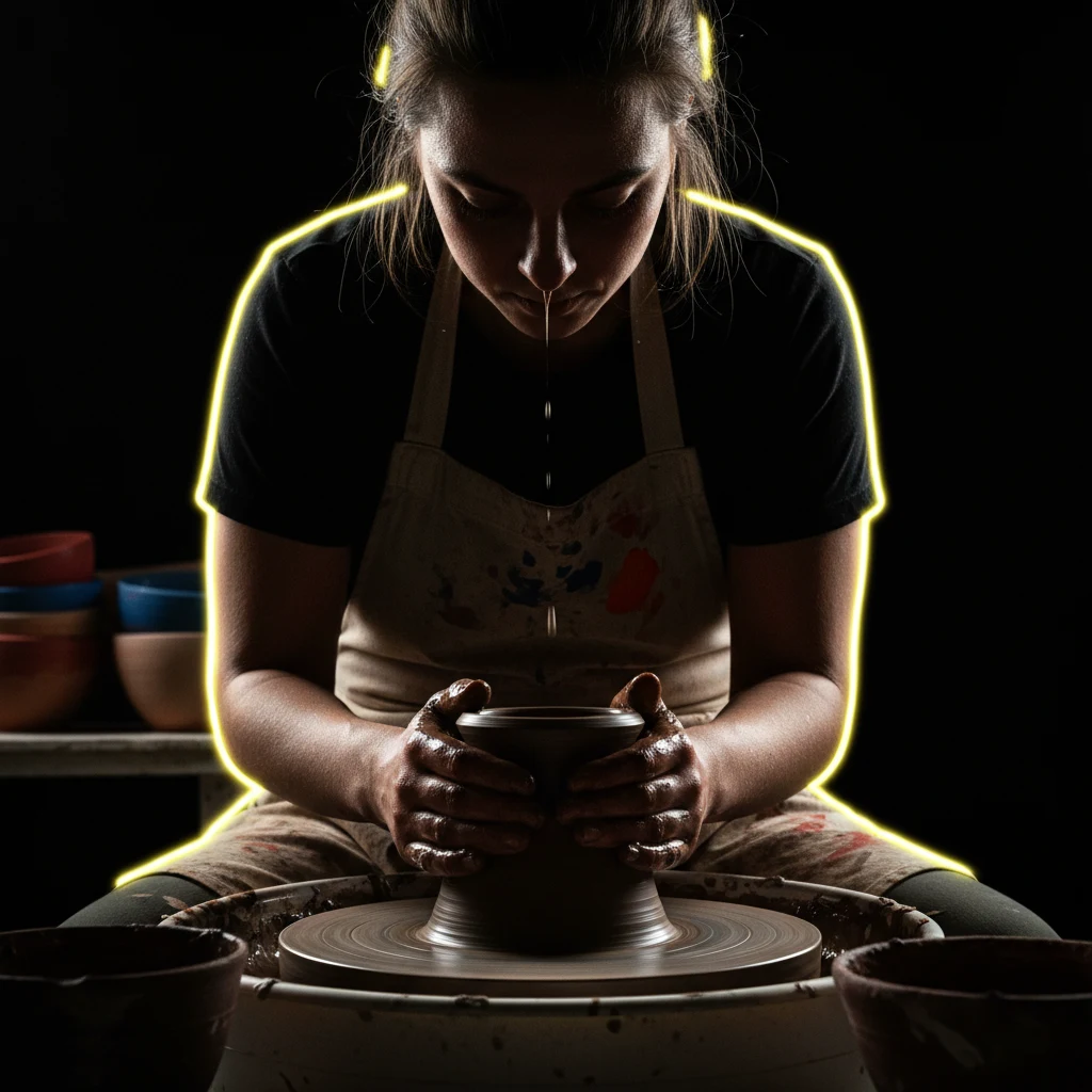 Fleur de pain sur omoplate, contraste charbon